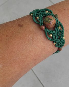 Bracelet vert unakite