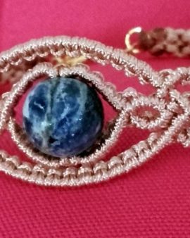 Bracelet macrame sodalite
