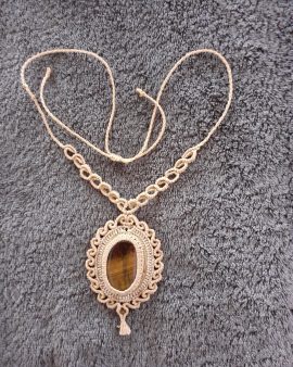 Collier spirales oeil de tigre