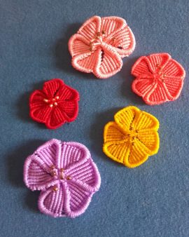 Fleurs décoratives pour la table (lot de 5)