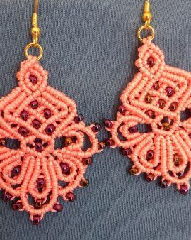 Boucles d&rsquo;oreilles fantaisie rose