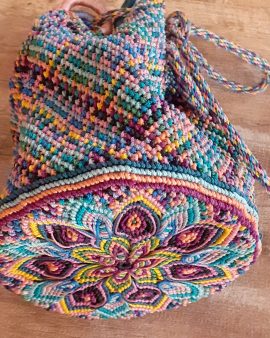 Bourse multicolore mandala