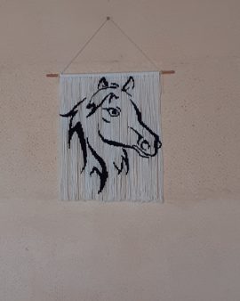 Panneau mural tête de cheval