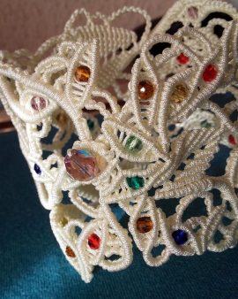Bracelet manchette blanc ivoire